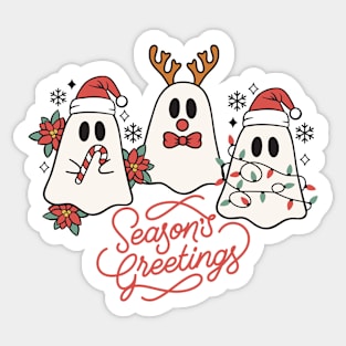 Ghostly Season's Greetings Sticker